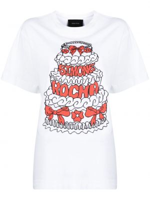 Βαμβακερή μπλούζα με σχέδιο Simone Rocha