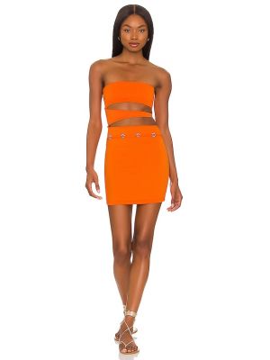 Mini šaty Frankies Bikinis, oranžová