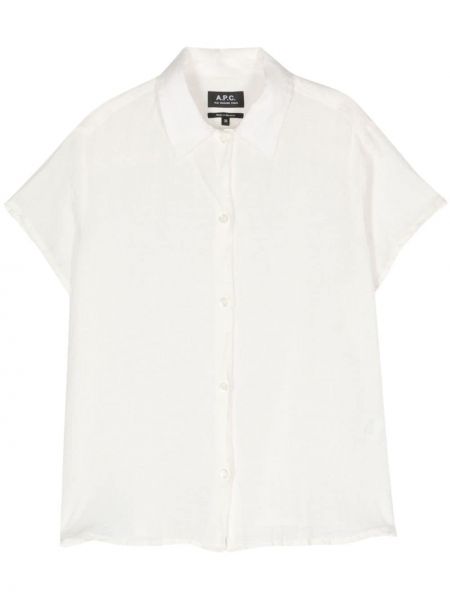 Lanena košulja A.p.c. bijela
