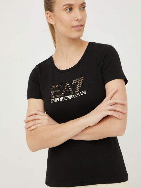 Majica kratki rukavi Ea7 Emporio Armani crna