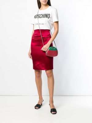 Falda de tubo ajustada Versace Pre-owned rojo