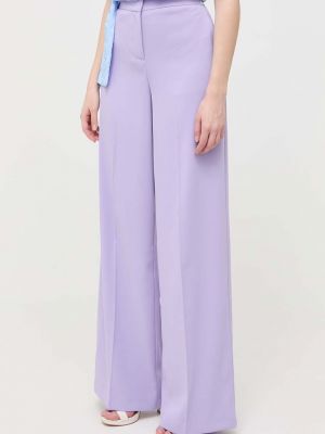 Spodnie z wysoką talią Pinko fioletowe