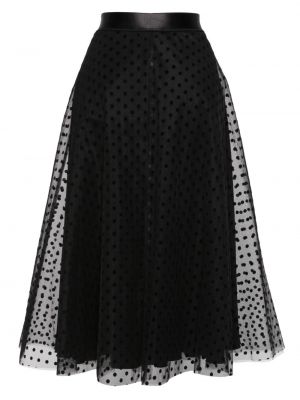 Tylové puntíkaté sukně Nissa černé