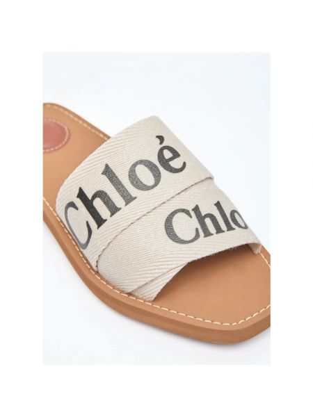 Sandalias con estampado Chloé beige