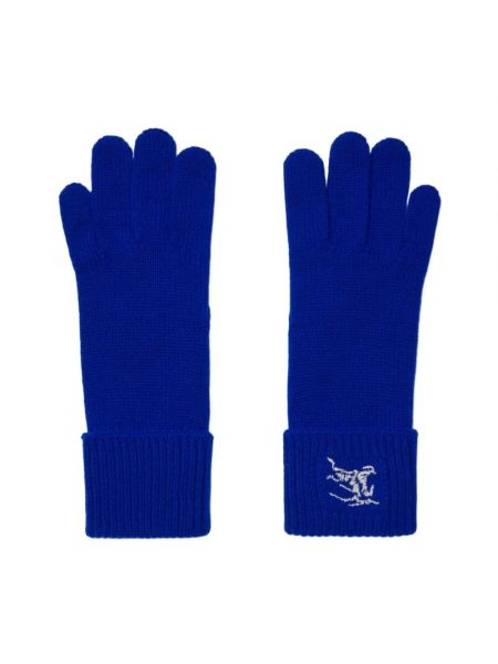 Rękawiczki z kaszmiru Burberry niebieskie