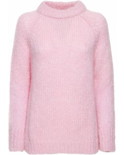 Moherowy sweter dopasowany Cecilie Bahnsen różowy