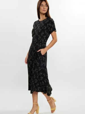 Sukienka midi z wiskozy Monnari czarna