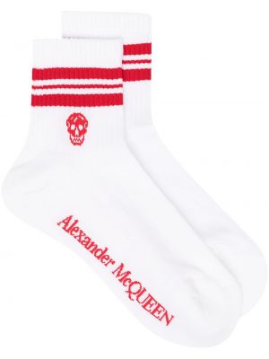 Chaussettes à rayures Alexander Mcqueen blanc