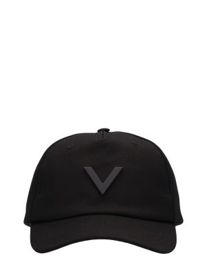 Bombažna kapa Valentino Garavani črna