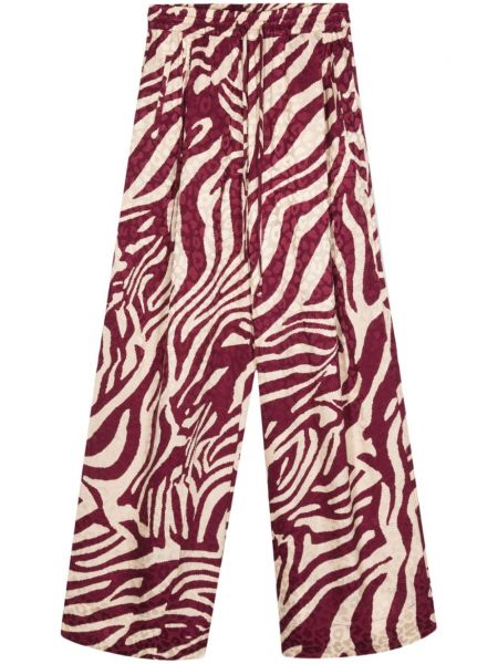 Pantalon palazzo à imprimé à imprimé zèbre Essentiel Antwerp bordeaux