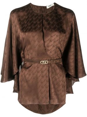 Jacquard bluse Fendi brun