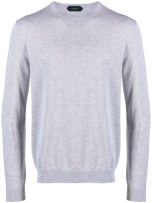 Pletený sveter s okrúhlym výstrihom Zanone sivá