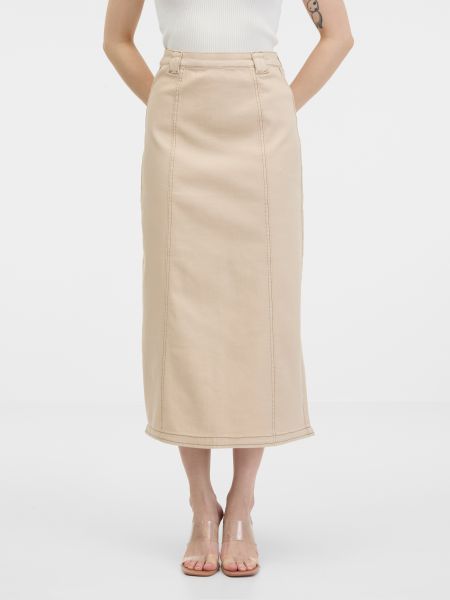 Džínová sukně Orsay béžové
