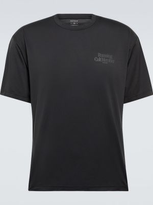 Czarna koszulka z dżerseju Satisfy