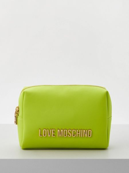 Зеленая косметичка Love Moschino