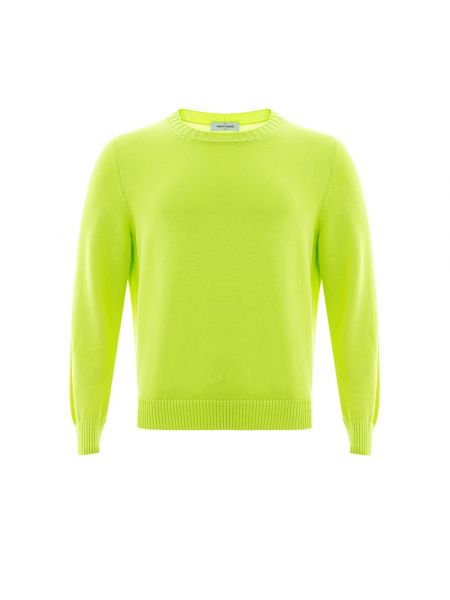 Sweter bawełniany z okrągłym dekoltem Gran Sasso zielony