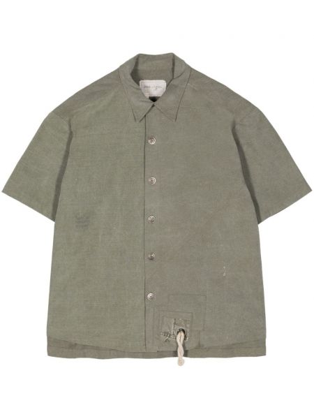 Βαμβακερό πουκάμισο Greg Lauren πράσινο