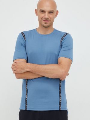 Тениска с дълъг ръкав с принт Calvin Klein Performance синьо