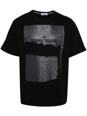 T-shirt à scratch Stone Island noir
