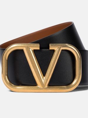 Cinturón de cuero reversible Valentino Garavani marrón