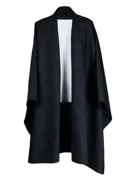 Asymetrický kostkovaný kabát na zip Shang Xia
