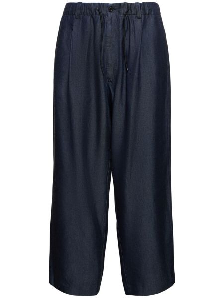 Pantalones lyocell Giorgio Armani azul