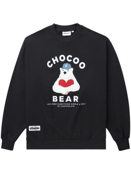 Sweatshirt aus baumwoll mit print Chocoolate schwarz