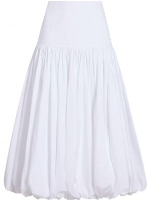 Bavlněné přiléhavé dlouhé šaty z nylonu Cinq A Sept - bílá