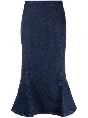 Vlnená džínsová sukňa Paloma Wool modrá
