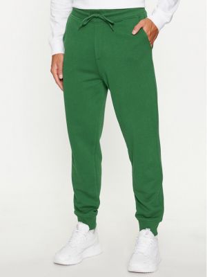 Priliehavé teplákové nohavice United Colors Of Benetton zelená