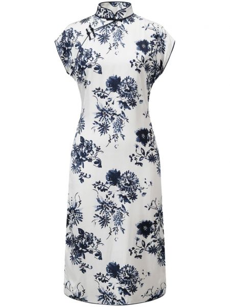 Pamučna haljina s cvjetnim printom s printom Shanghai Tang