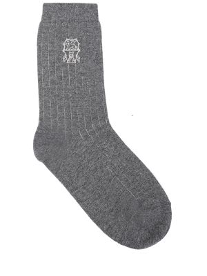 Кашемировые носки Brunello Cucinelli серые