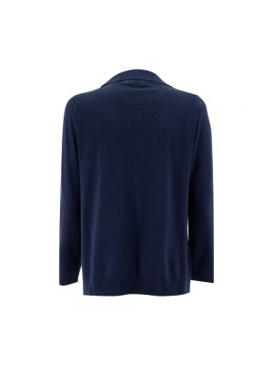 Sweter z dekoltem w serek Panicale niebieski