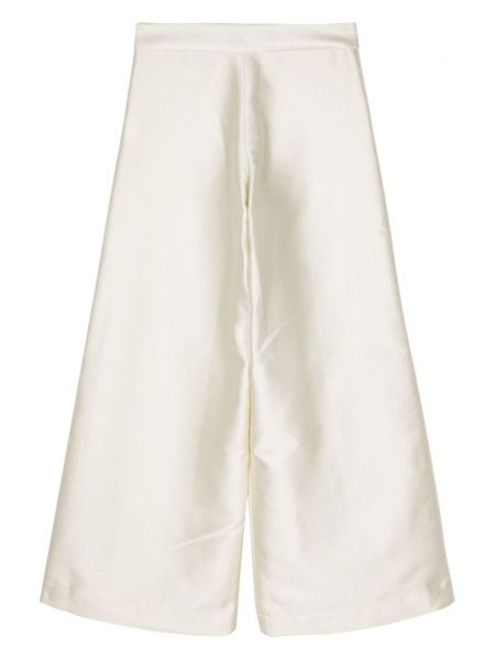 Saténové kalhoty Biyan bílé