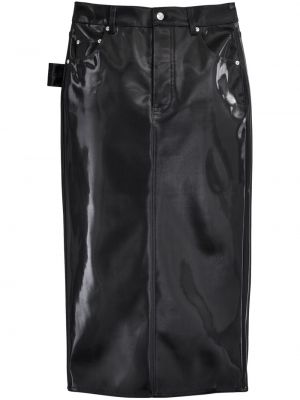 Spódnica midi odblaskowa Marc Jacobs czarna