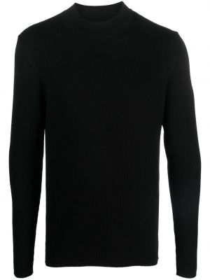 Пуловер с кръгло деколте Sandro черно