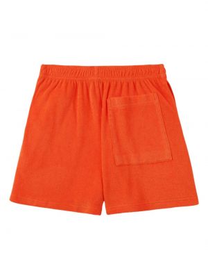 Shorts brodeés en coton Sporty & Rich orange