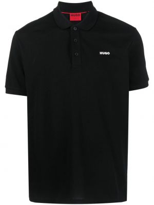Polo krekls ar apdruku Hugo melns
