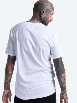 Bavlněné tričko s potiskem Wood Wood bílé