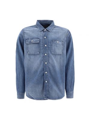 Koszula jeansowa bawełniana Ralph Lauren niebieska