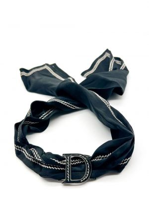 Selyem nyakkendő Christian Dior Pre-owned fekete