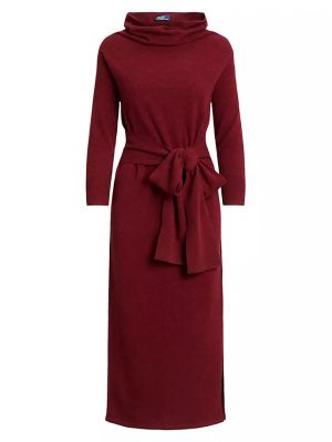 Кашемировое платье Polo Ralph Lauren красное