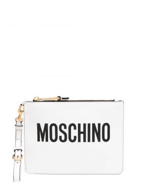 Trykt clutch Moschino hvit