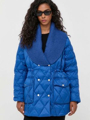 Oversized péřová bunda Silvian Heach modrá