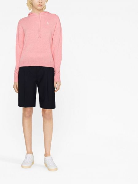 Kašmira kapučdžemperis ar izšuvumiem Sporty & Rich rozā
