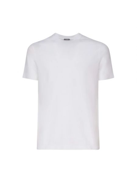 T-shirt mit kurzen ärmeln Zanone weiß