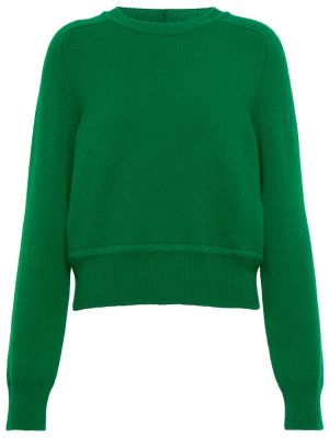 Кашмирен пуловер Victoria Beckham зелено