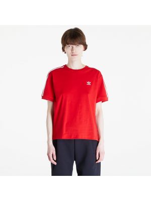 Ριγέ μπλούζα Adidas Originals κόκκινο