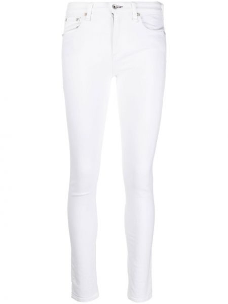 Høy midje skinny jeans Rag & Bone hvit