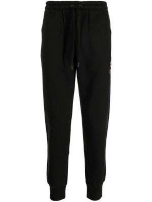 Siuvinėtos sportinės kelnes Dolce & Gabbana juoda